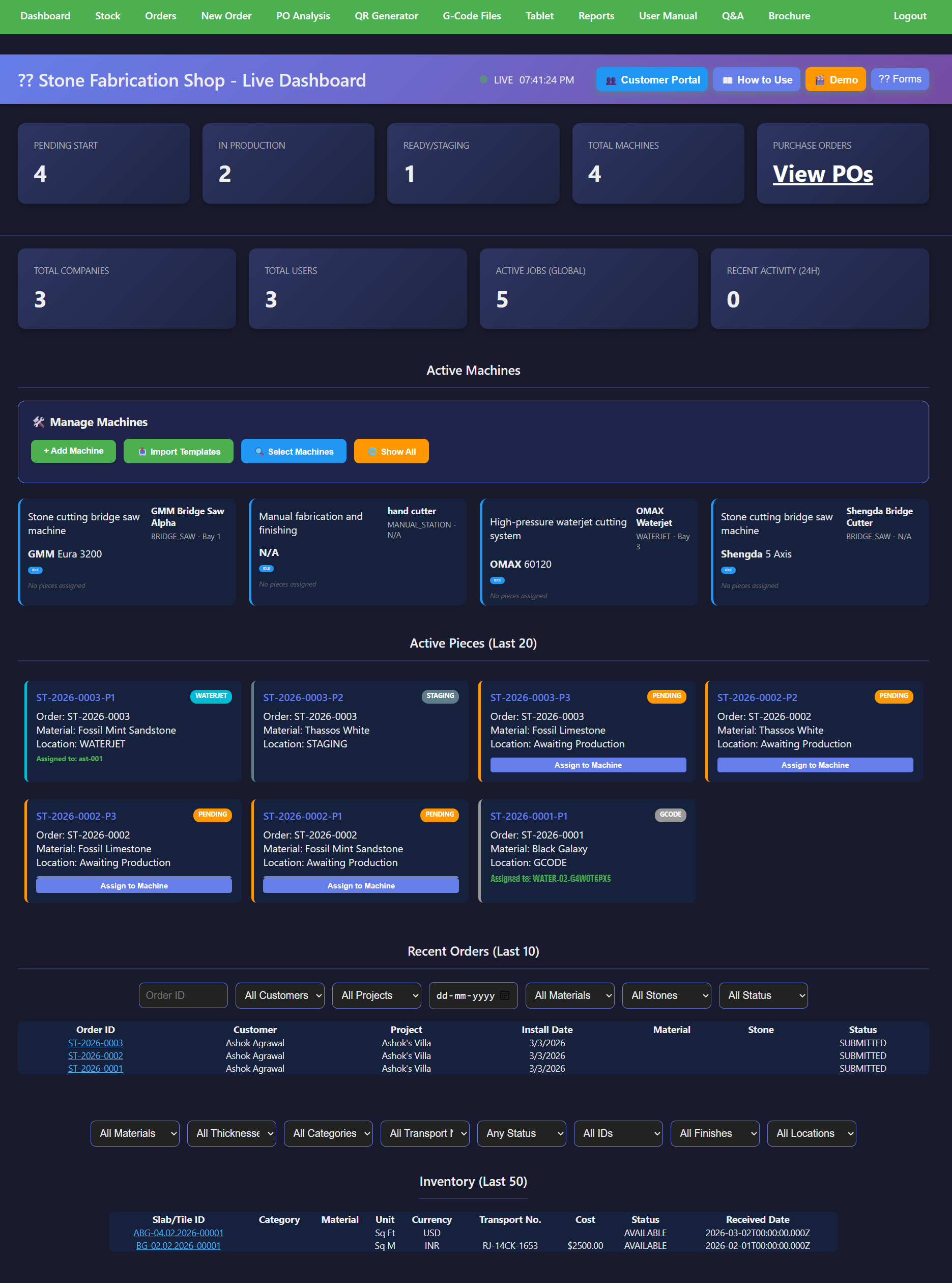 Live Dashboard